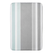 Blauw en grijs modern Abstract pijlpatroon Badmat (Voorkant Verticaal)