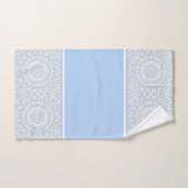 Blauw en grijs Modern Mandala Bad Handdoek (Handdoek)