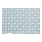 Blauw en Grijs Modern regenboog baby wolkenpatroon Kussensloop (Voorkant)