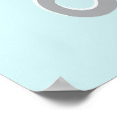 Blauw en grijs oceaandleven octopus kinderkamer pr poster (Hoek)