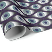 Blauw en grijs ogen patroon inpakpapier (Rol Hoek)