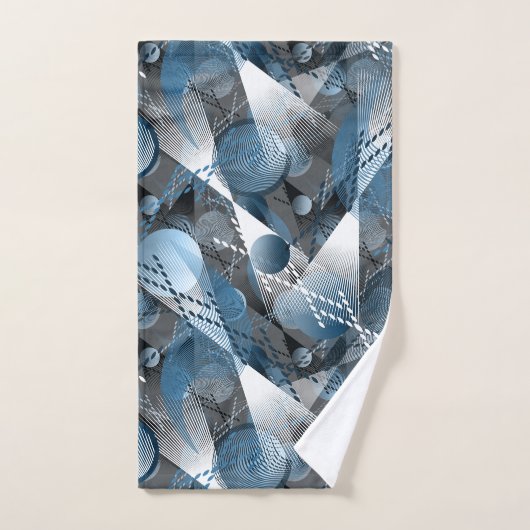 Blauw en grijs. Onttrekking. Bad Handdoek (Handdoek)