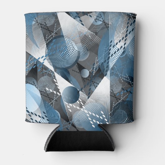 Blauw en grijs. Onttrekking. Blikjeskoeler (Voorkant)