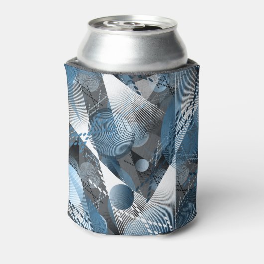 Blauw en grijs. Onttrekking. Blikjeskoeler (Blikje Achterkant)