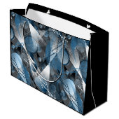 Blauw en grijs. Onttrekking. Groot Cadeauzakje (Achterkant Gekanteld)