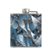 Blauw en grijs. Onttrekking. Heupfles (Achterkant)