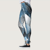 Blauw en grijs. Onttrekking. Leggings (Links)
