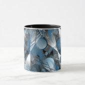 Blauw en grijs. Onttrekking. Mok (Midden)