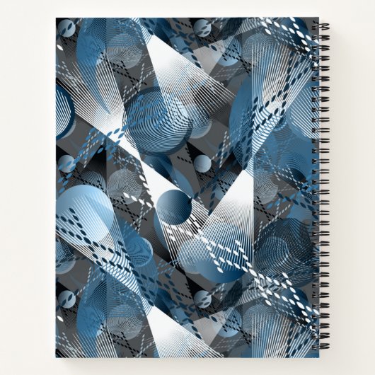 Blauw en grijs. Onttrekking. Notitieboek (Achterkant)