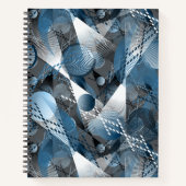 Blauw en grijs. Onttrekking. Notitieboek (Voorkant)