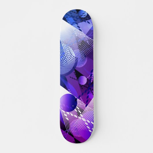 Blauw en grijs. Onttrekking. Skateboard (Voorkant)