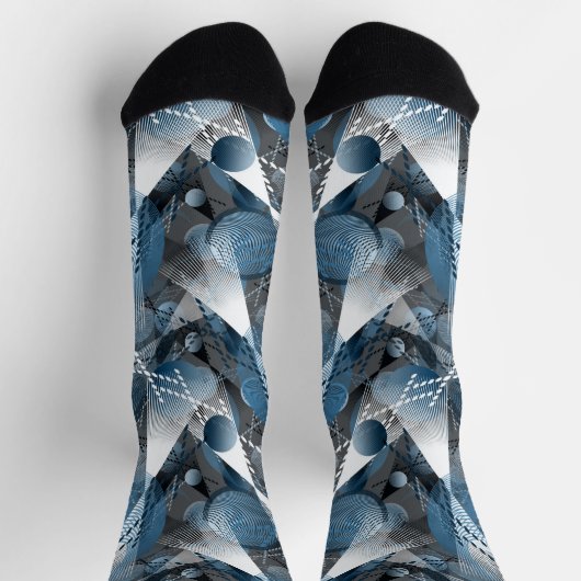 Blauw en grijs. Onttrekking. sokken (Top)