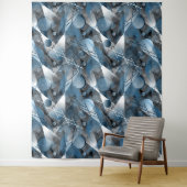 Blauw en grijs. Onttrekking. Wandkleed (In situ)