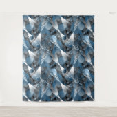 Blauw en grijs. Onttrekking. Wandkleed (Voorkant)