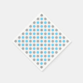 Blauw en grijs puntpatroon servet (Hoek)