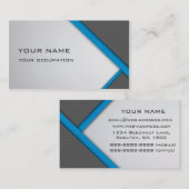 Blauw en grijs visitekaartje (Voorkant / Achterkant)