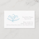 Blauw en grijs Visitekaartje van Lotus Flower (Voorkant)