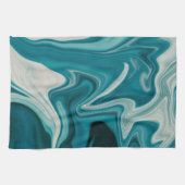 Blauw en grijze marmer theedoek (Horizontaal)