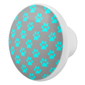 Blauw- en grijze poten keramische knop (Rechts)