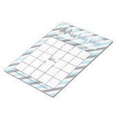 Blauw- en grijze strepen Baby | Bingo Notitieblok (Schuin)