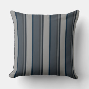 Blauw en grijze strepen kussen