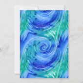 Blauw en groen 50ste verpartij viering kaart (Achterkant)