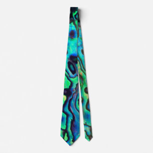 Blauw en groen Abalone shell ontwerp Stropdas