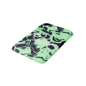 Blauw en groen Abstract Badmat (Gekanteld)