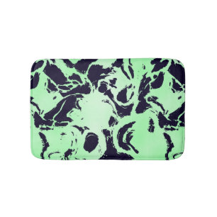 Blauw en groen Abstract Badmat