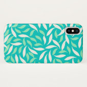 Blauw en groen Abstract Floral Patroon Case-Mate iPhone Case (Achterkant (horizontaal))