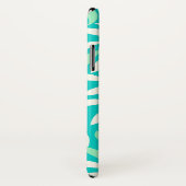 Blauw en groen Abstract Floral Patroon Case-Mate iPhone Case (Achterkant / rechts)
