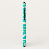 Blauw en groen Abstract Floral Patroon Case-Mate iPhone Case (Achterkant/links)