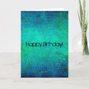 Blauw en groen Abstract, Happy Birthday! Kaart