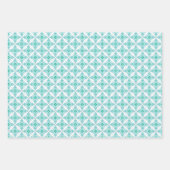 Blauw en Groen Abstract Mozaïek Inpakpapier Vel (Voorkant 2)