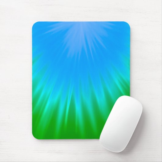 Blauw en groen Abstract Muismat (Met muis)