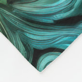 Blauw en Groen Abstract Ontwerp Fleece Deken (Hoek)