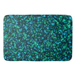 Blauw en groen Abstract patroon Badmat