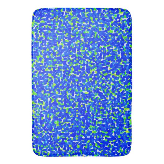 Blauw en groen Abstract patroon Badmat (Voorkant Verticaal)