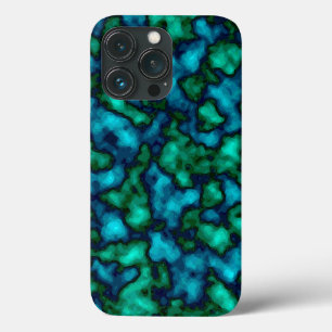 Blauw en groen Abstract patroon Case-Mate iPhone Case