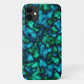 Blauw en groen Abstract patroon Case-Mate iPhone Case (Achterkant)