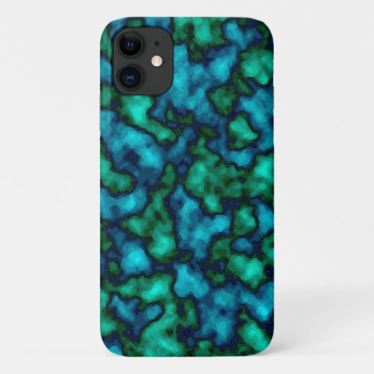 Blauw en groen Abstract patroon Case-Mate iPhone Case (Achterkant)
