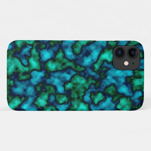 Blauw en groen Abstract patroon Case-Mate iPhone Case (Achterkant (horizontaal))