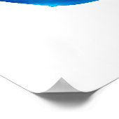 Blauw en Groen Abstract Waterverf Landschap Poster (Hoek)