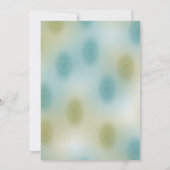 Blauw en groen Abstracte bruiloft Kaart (Achterkant)