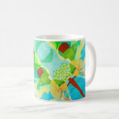 Blauw en Groen Abstracte Mok – Kalme Natuur (Voorkant rechts)