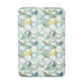 Blauw- en Groen Aquarelle Honycomb-patroon Badmat (Voorkant Verticaal)