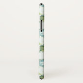 Blauw- en Groen Aquarelle Honycomb-patroon Case-Mate iPhone Case (Achterkant / rechts)