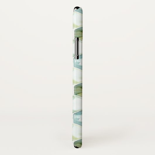 Blauw- en Groen Aquarelle Honycomb-patroon Case-Mate iPhone Case (Achterkant / rechts)