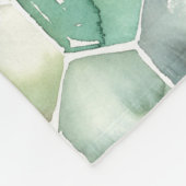 Blauw- en Groen Aquarelle Honycomb-patroon Fleece Deken (Hoek)