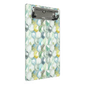 Blauw- en Groen Aquarelle Honycomb-patroon Mini Klembord (Schuin)
